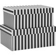 Geschenkbox Vera in Schwarz/Weiß - Schwarz/Weiß, MODERN, Karton (25,5/18/11cm) - MÖMAX modern living