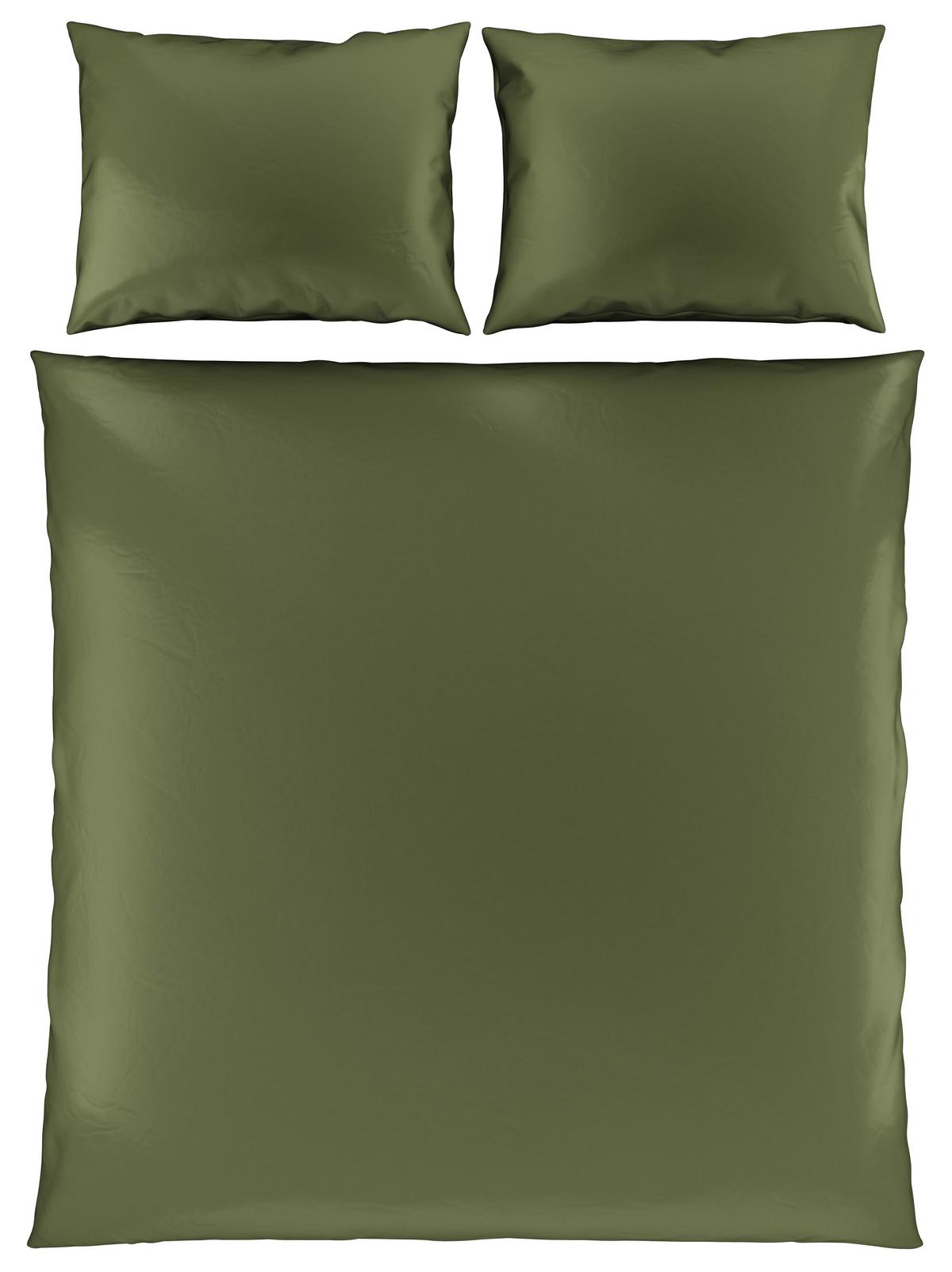 Posteljnina Alex Uni Xxl - olivno zelena , Moderno, tekstil (200/220cm) - Premium Living