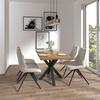 MATBORD LESLEY - svart/ekfärgad, Modern, metall/trä (140/80/76cm) - Bessagi Home