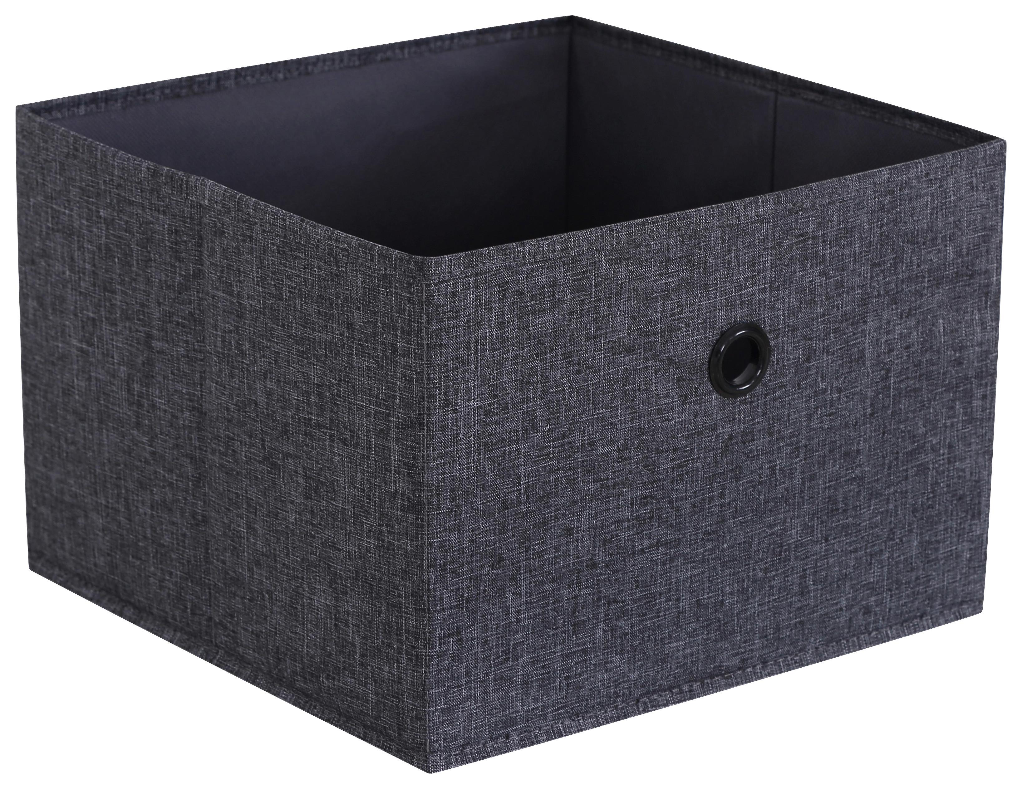 Aufbewahrungsbox Nahla in Grau - Grau, Konventionell, Karton/Textil (29/20/29cm) - Modern Living