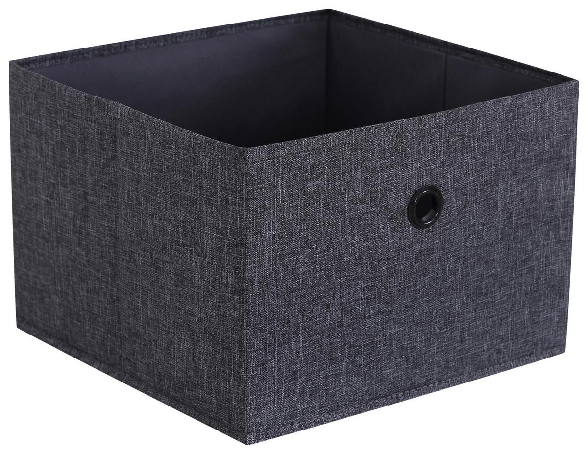 Tárolódoboz Szürke Nahla - szürke, Konventionell, karton/textil (29/20/29cm) - Mömax