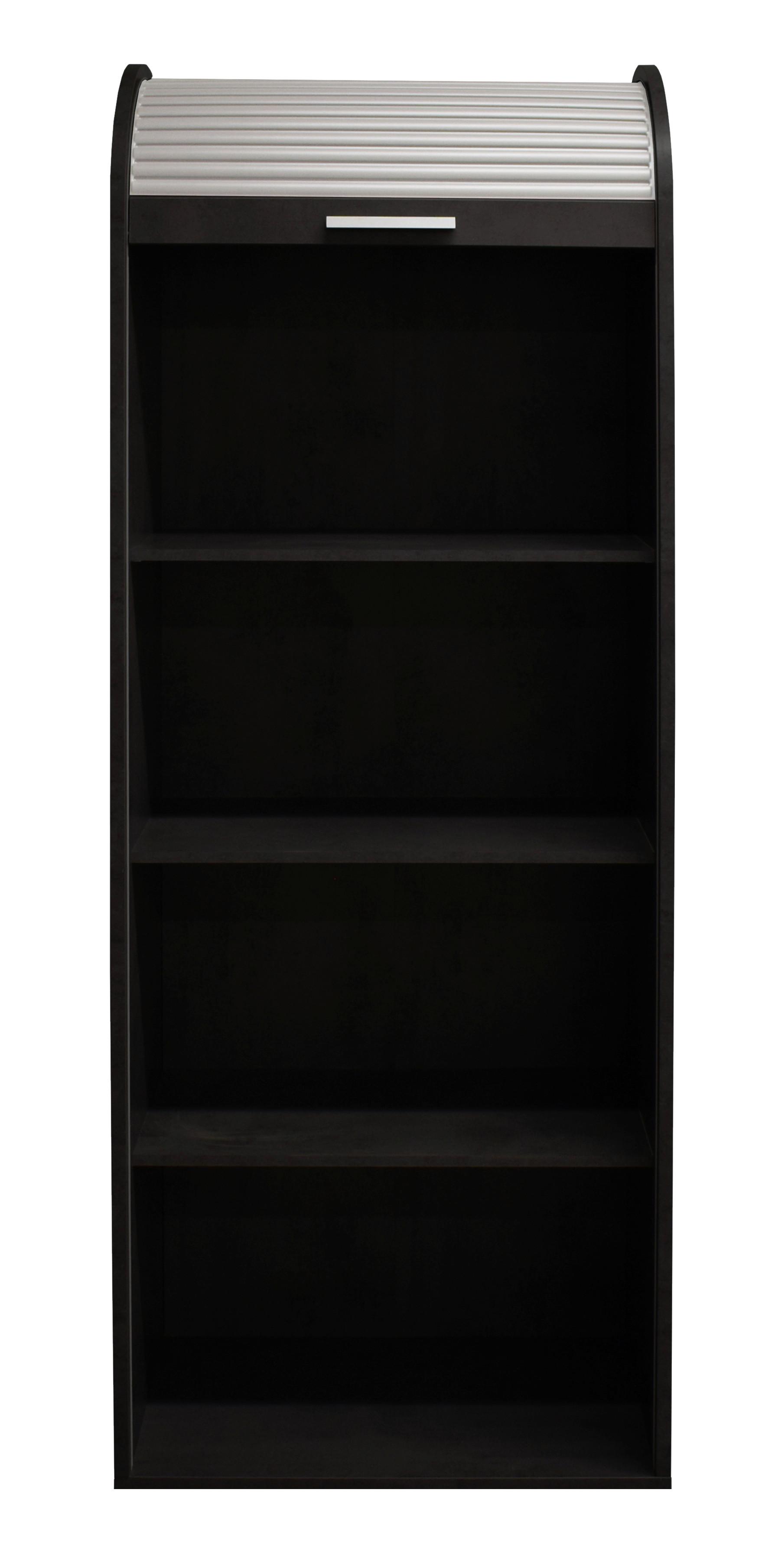 Rolloschrank Mister Office Schwarz/Weiß - Schwarz/Weiß, MODERN, Holzwerkstoff/Kunststoff (69/192/44cm) - Mömax