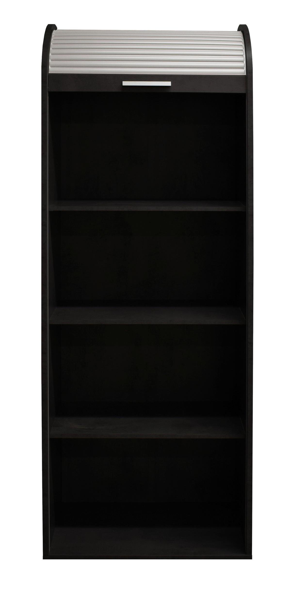 Rolloschrank in Schwarz/Weiss - Weiss/Schwarz, Modern, Holzwerkstoff/Kunststoff (69/192/44cm) - Mömax