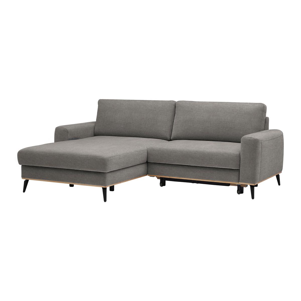 Wohnlandschaft Romeo Taupe - Taupe/Schwarz, KONVENTIONELL, Holz/Textil (167/87/234cm) - Zandiara