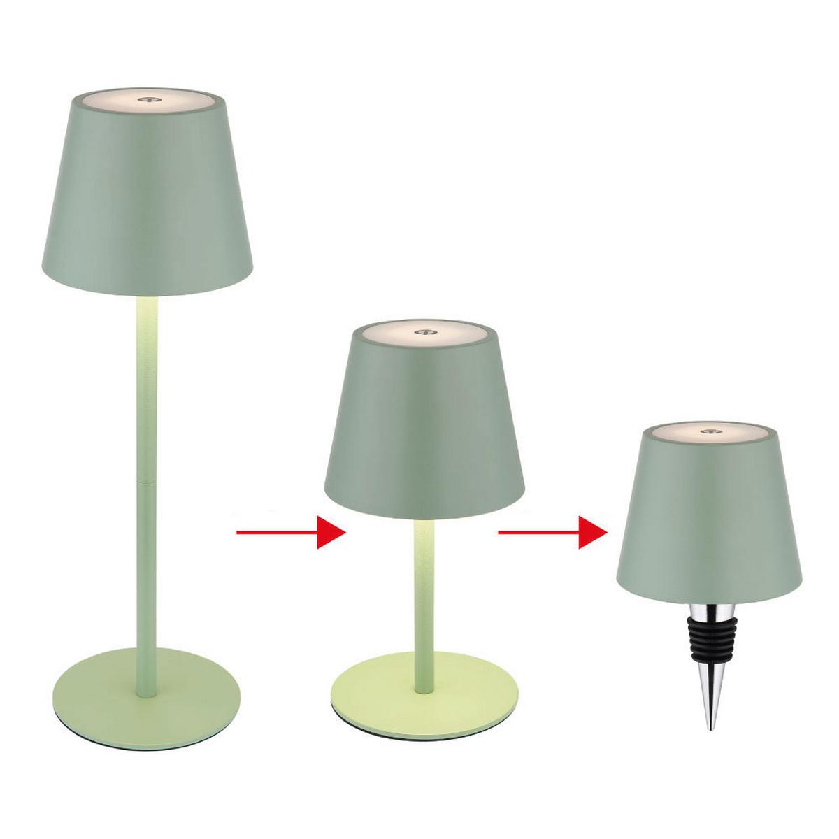 LAMPA STOŁOWA Z AKUMULATOREM SPIRIT *SBN* - jasnozielony/opal, Trend, tworzywo sztuczne/metal (11,5/36cm) - Novel