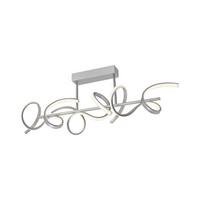 Deckenleuchte in Silberfarben max. 60 Watt - Silberfarben, Design, Metall (82/21/30cm)