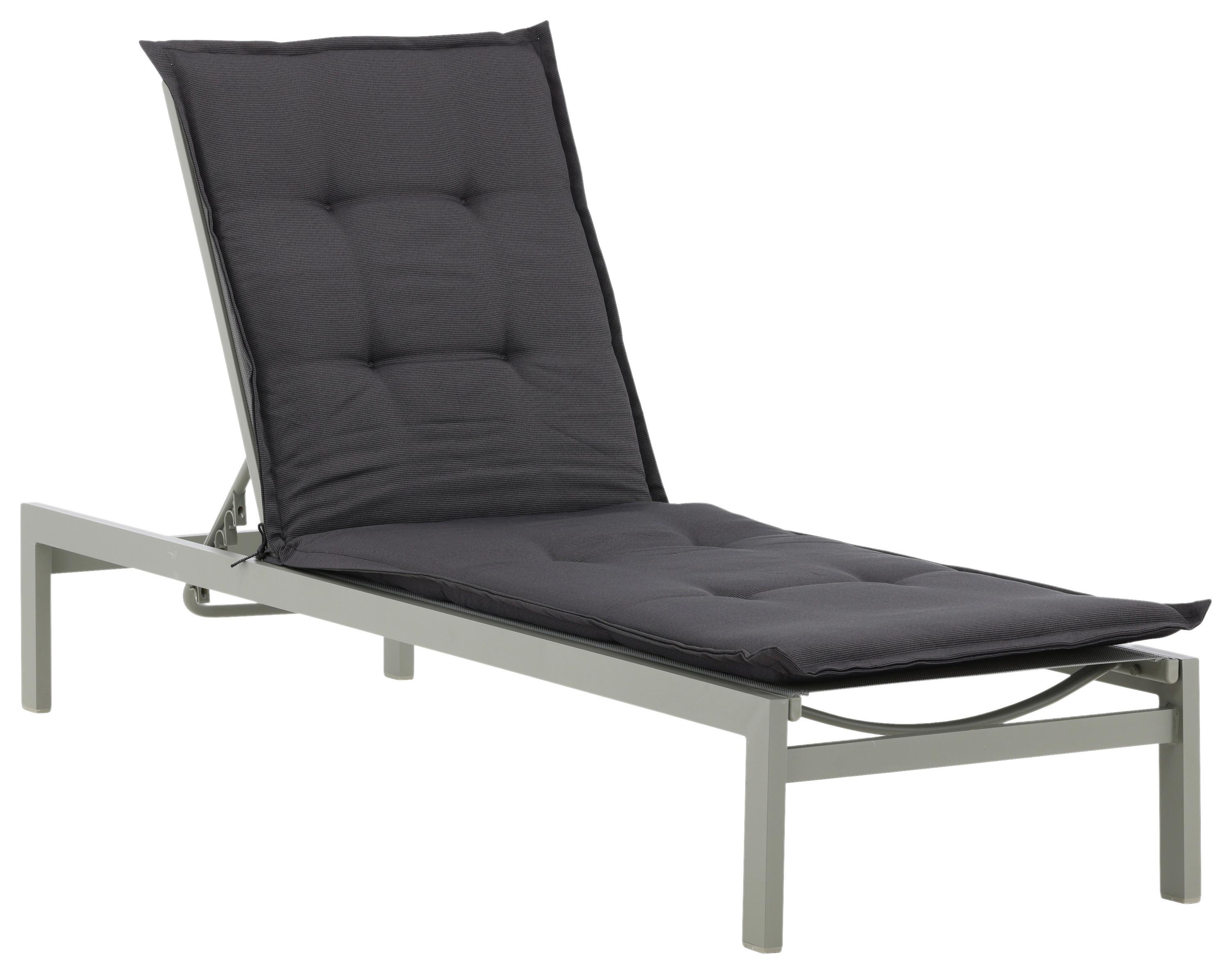 Liegenauflage Cushion ca. 60x193 cm Dunkelgrau - Dunkelgrau, KONVENTIONELL, Textil (60/5.5/193cm) - Gardenson