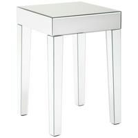 STOLIK BOCZNY LENA - przejrzysty, Trend, materiał drewnopochodny/szkło (40/40/60cm) - Xora