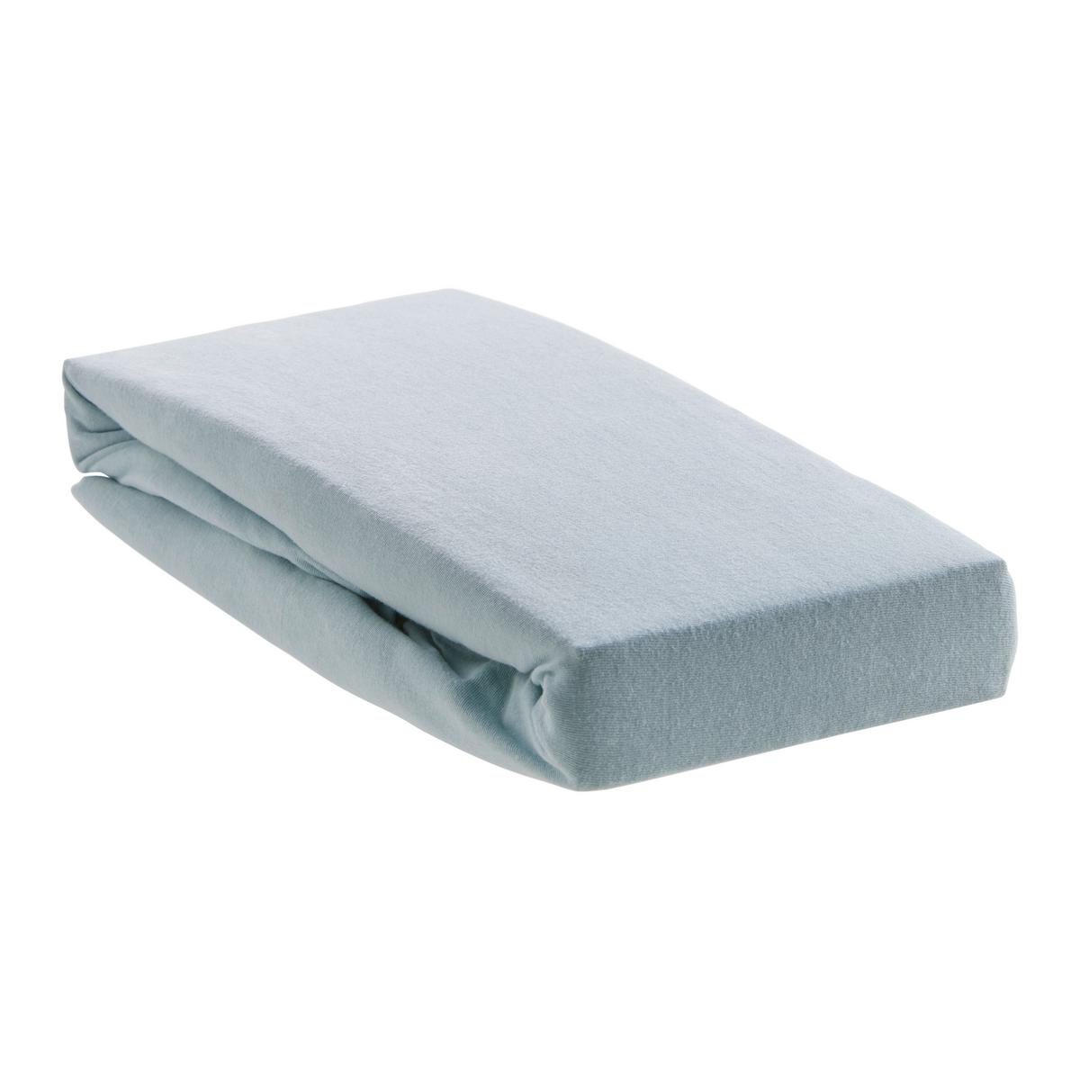 Fixleintuch Basic in Blau ca. 180x200cm - Hellblau, Textil (180/200cm) - Modern Living