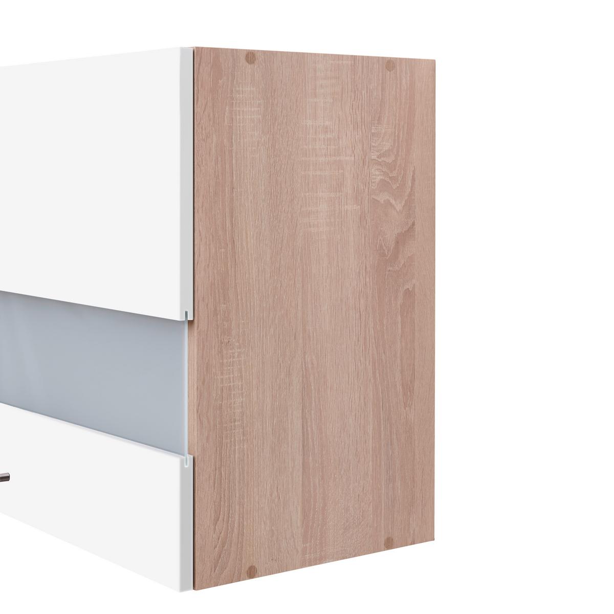 Küchenblock Economy Weiß/Eiche B: ca. 310 cm - Eichefarben/Weiß, Basics, Holzwerkstoff (310cm) - Respekta