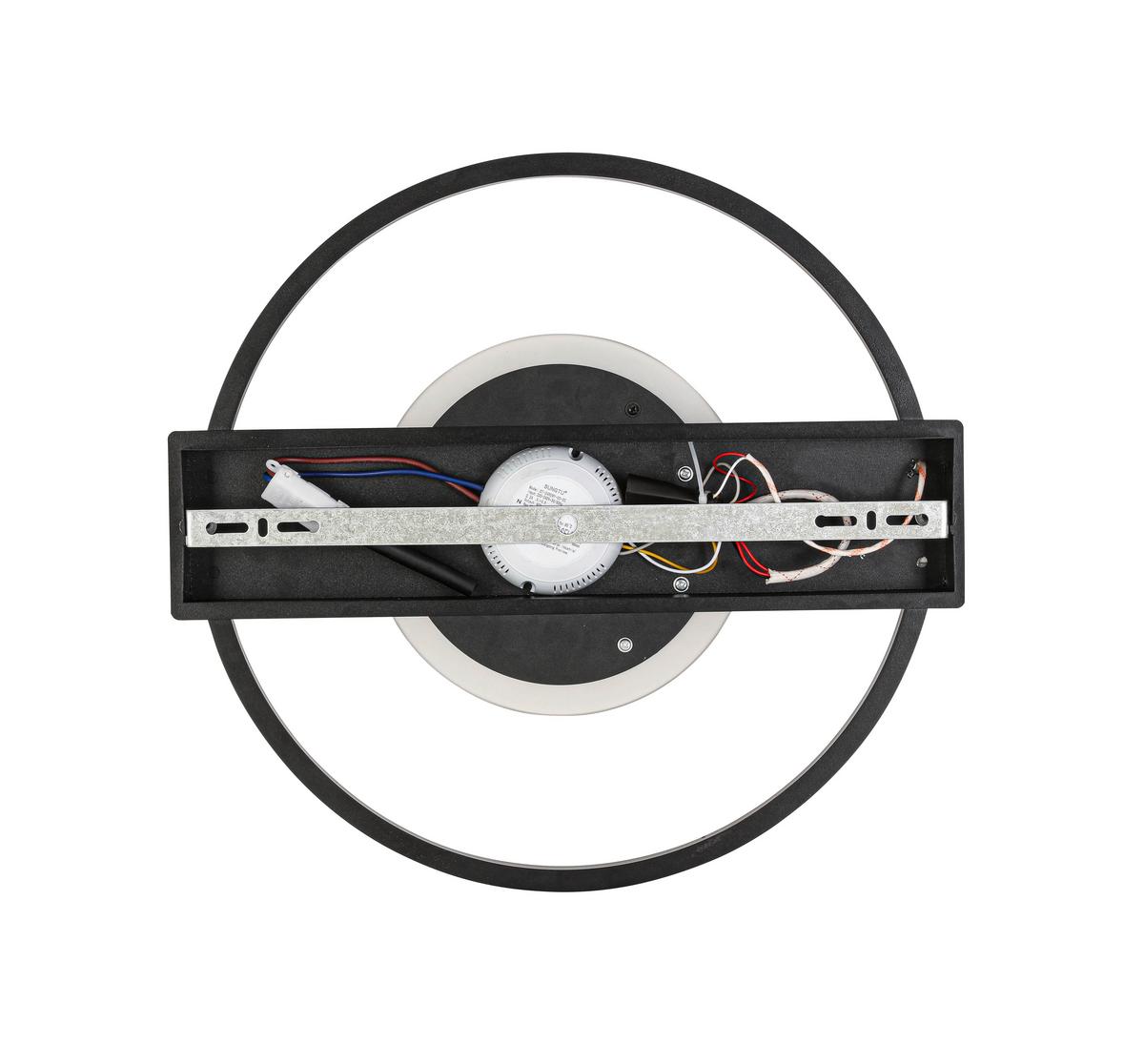 LAMPA SUFITOWA LED JESSY - czarny, Trend, tworzywo sztuczne/metal (42/40/6cm) - Novel