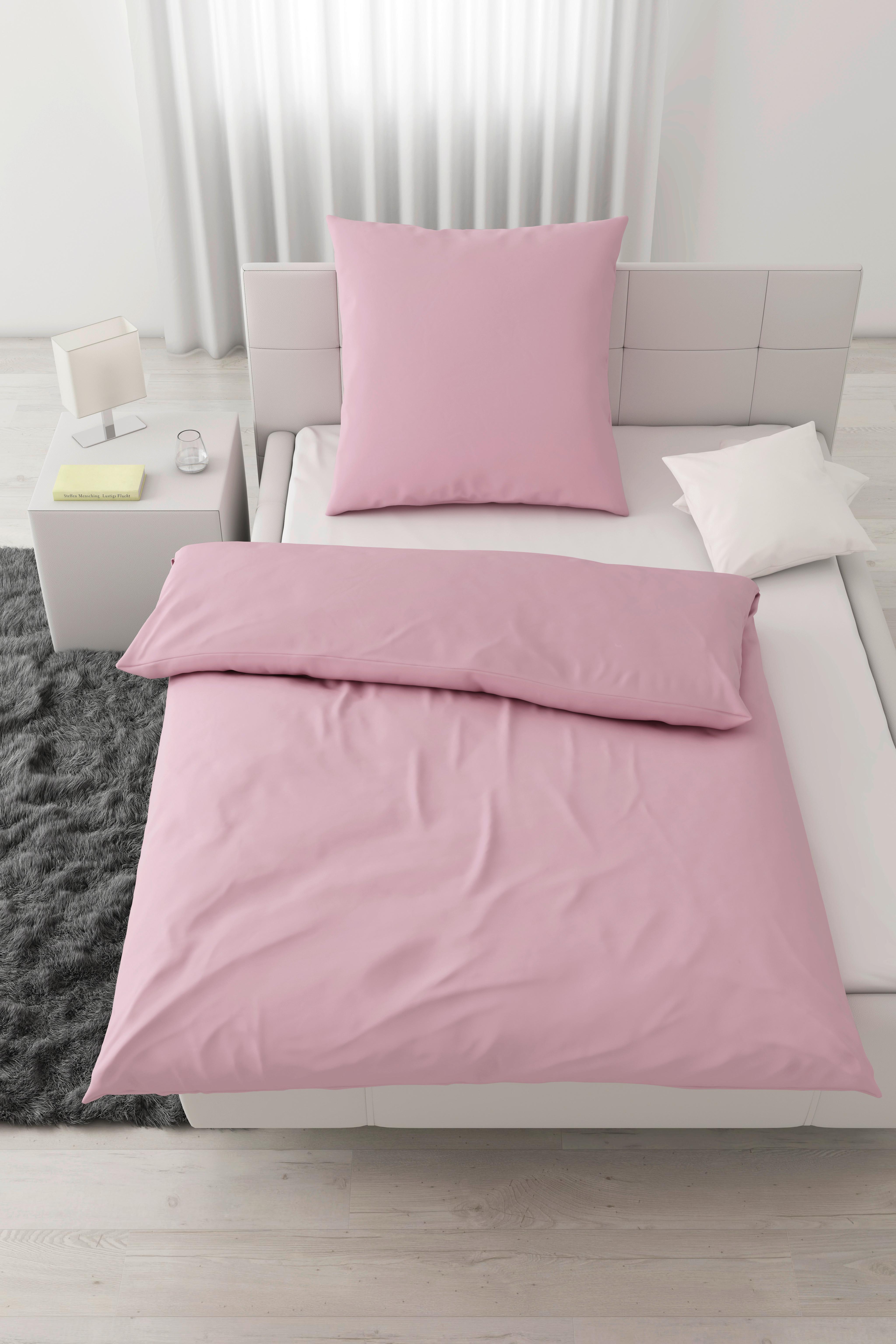 Bettwäsche Iris in Rosa ca. 135x200cm - Rosa, MODERN, Textil (135/200cm) - Modern Living