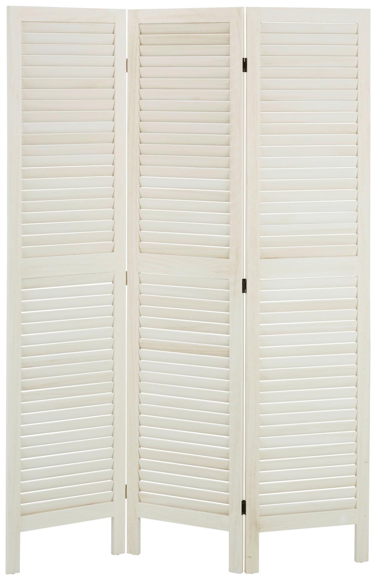 Paravent in Weiss - Weiss, Romantik / Landhaus, Holz/Holzwerkstoff (120/170/1,8cm) - Mömax
