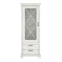 Vitrina Kashmir - bijela, Konvencionalno, staklo/drvni materijal (78,3/210,3/48,2cm) - Premium Living