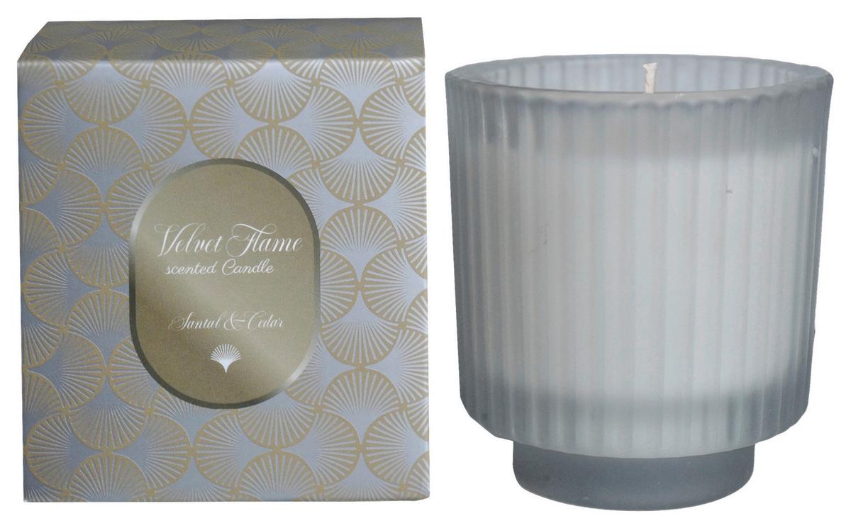 Lumânare parfumată Silver - albastru deschis/roz deschis, plastic/sticlă (7,8/8,5cm) - Mömax