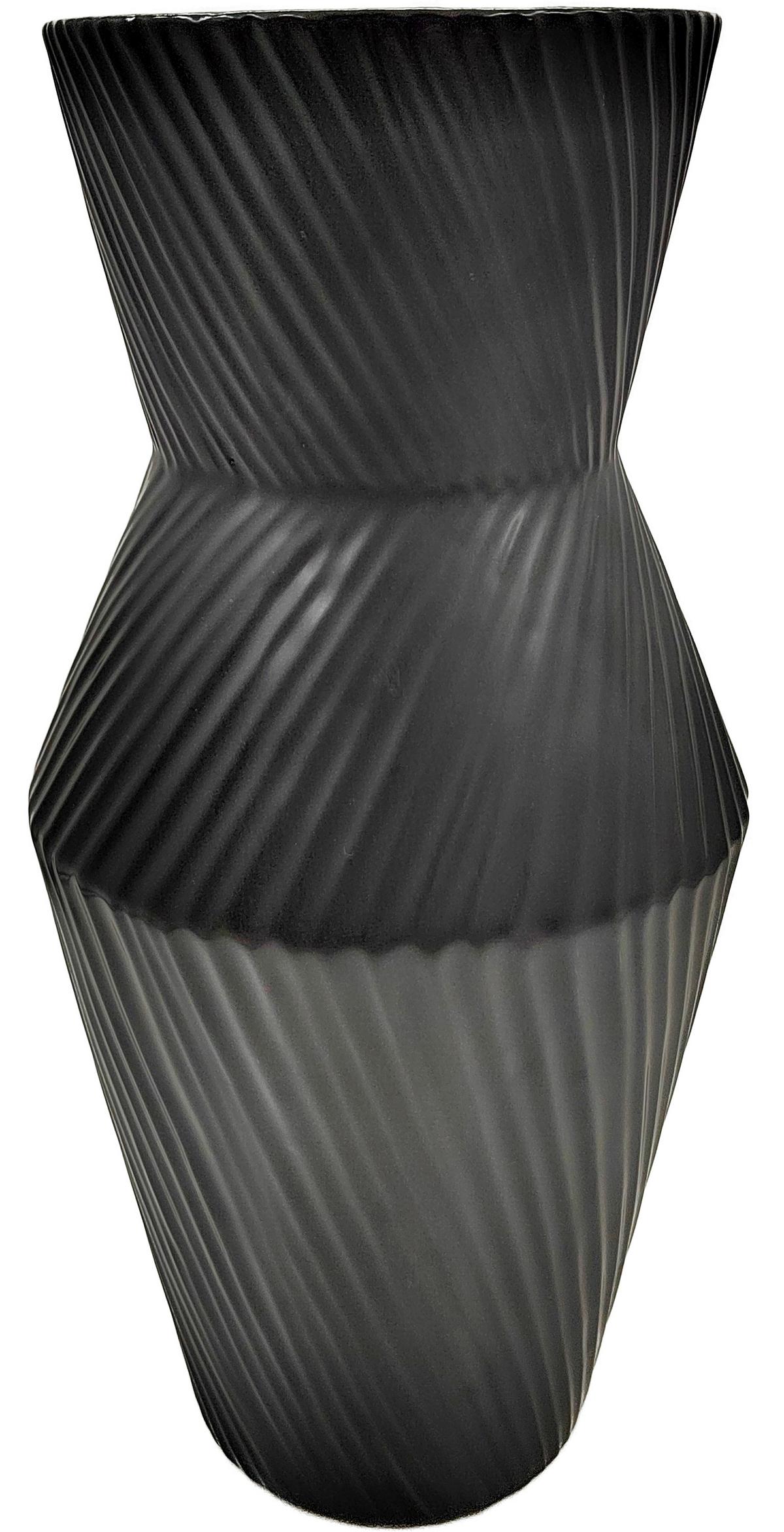 Vază cca. 19x40 cm Uma - negru, Modern, ceramică (19,5/40cm) - Mömax
