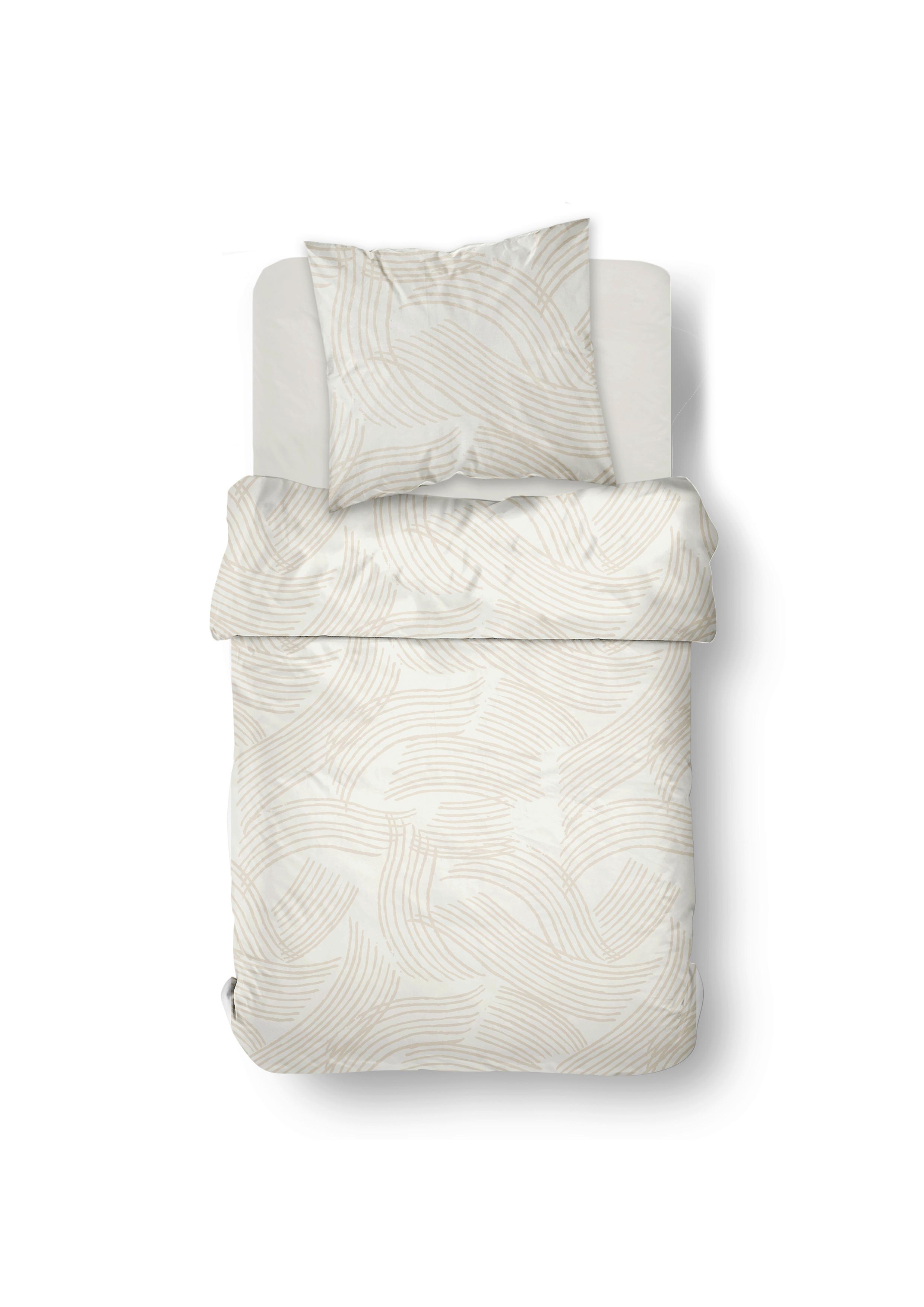 Lenjerie de pat Ranforce cca. 140x200/50x70 cm - bej, Modern, textil (140/200cm)