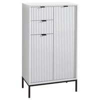 KOMODA WYSOKA LUCERA - antracytowy/biały, Modern, materiał drewnopochodny/tworzywo sztuczne (60/106/32cm) - MID.YOU