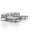 LOUNGEGRUPP ENJA - ljusgrå/grå, Modern, metall/textil (104/60/70cm) - Bessagi Garden