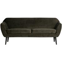 Sofa Rocco Grün B: 187cm - Schwarz/Grün, Design, Holz/Textil (187/75/82cm) - Livetastic