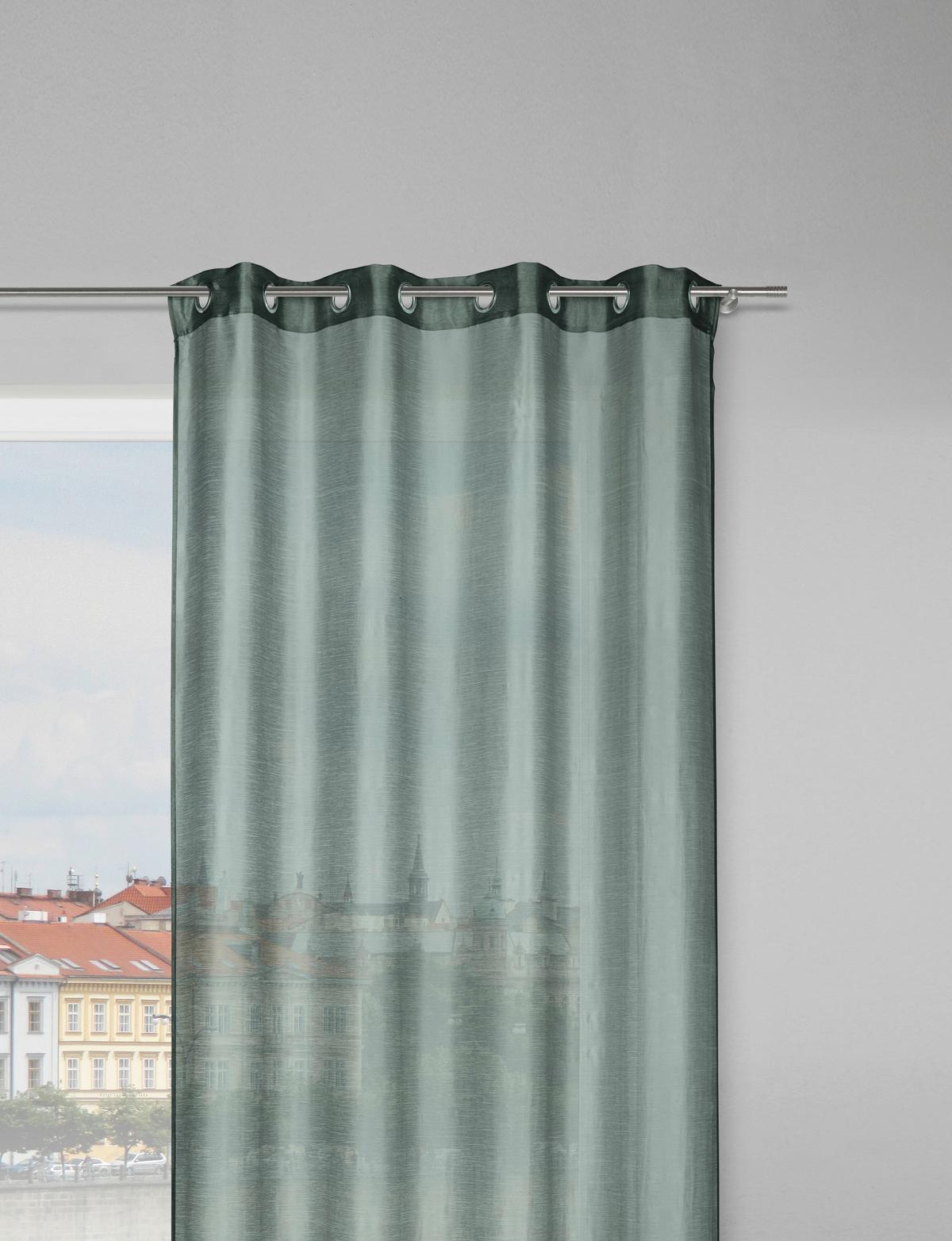 Ösenvorhang Dolly ca. 140x245cm - Grün, Textil (140/245cm) - Modern Living