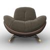 GUNGFÅTÖLJ ELEA - brun/svart, Modern, metall/trä (103/79/109cm) - Bessagi Home