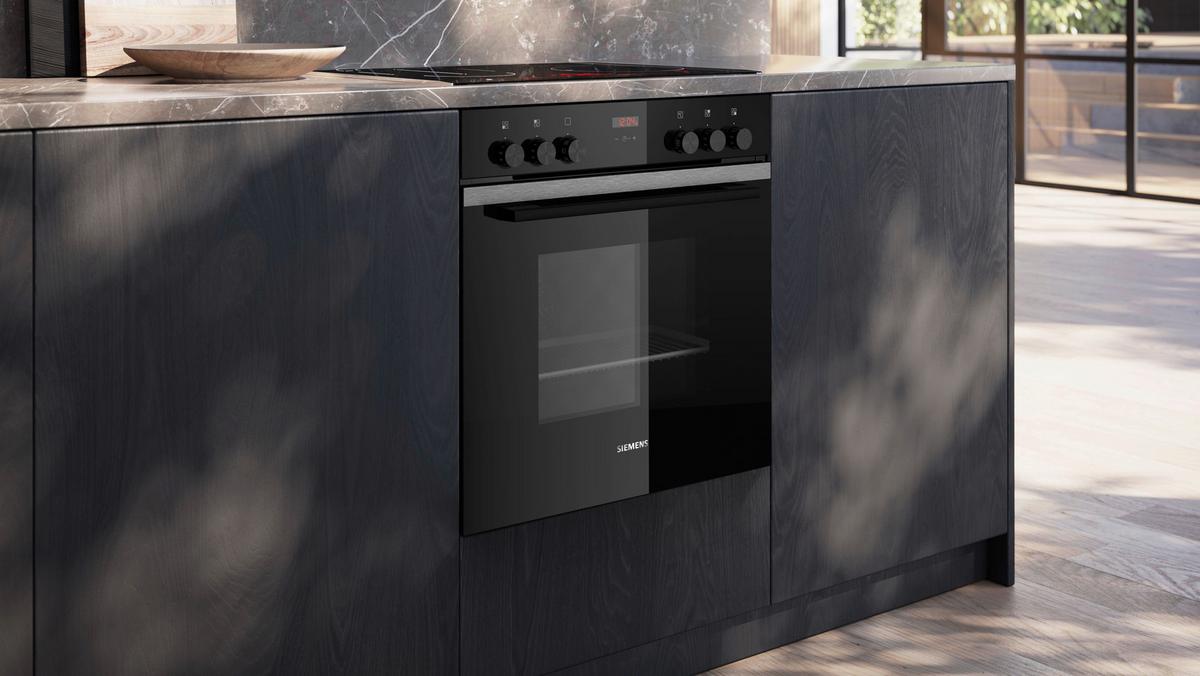 Herdset EQ211KB11 - Edelstahlfarben/Schwarz, MODERN, Metall (60cm) - Siemens