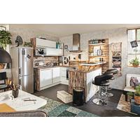 Kotna Kuhinja Laser - Moderno, kovina/les (195/275cm)