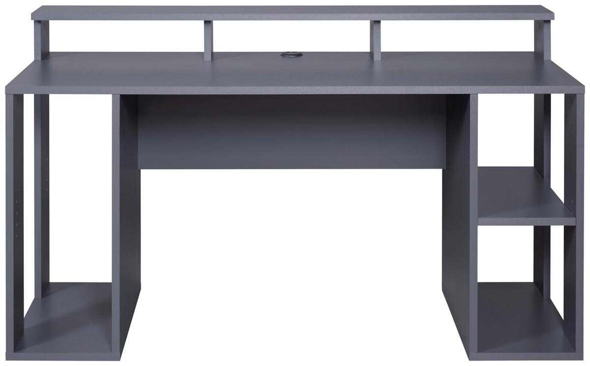 Gaming Tisch in Anthrazit - Anthrazit, Modern, Holzwerkstoff (160/77/91cm) - Mömax