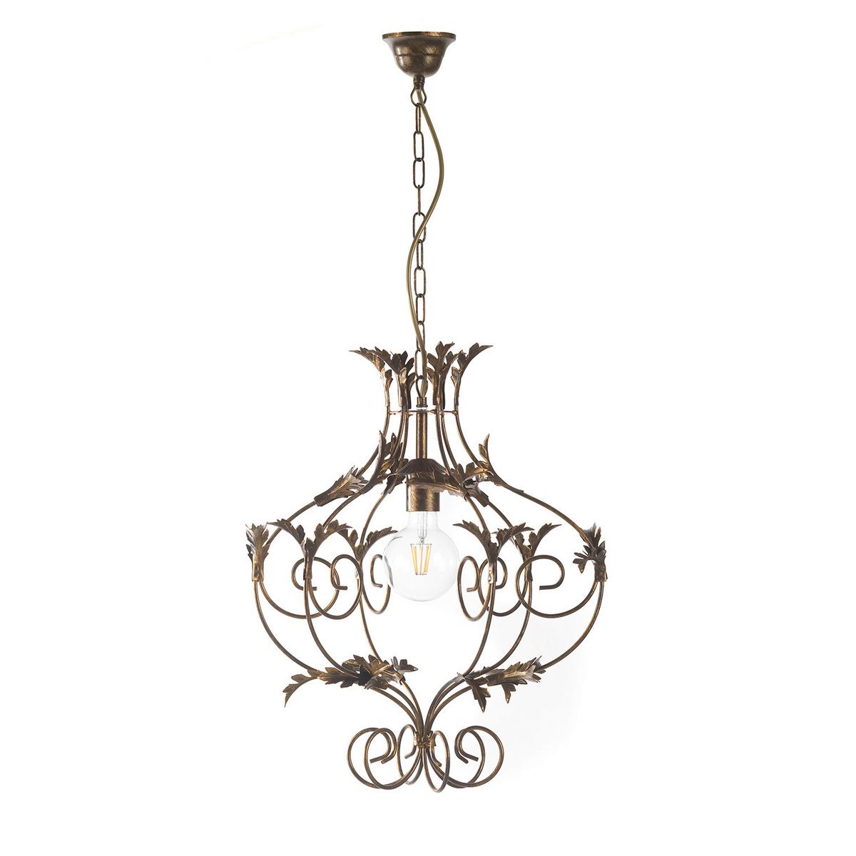 Hängeleuchte Contessa Bronzefarben max. 22 Watt - Bronzefarben, KONVENTIONELL, Metall (45/105cm)