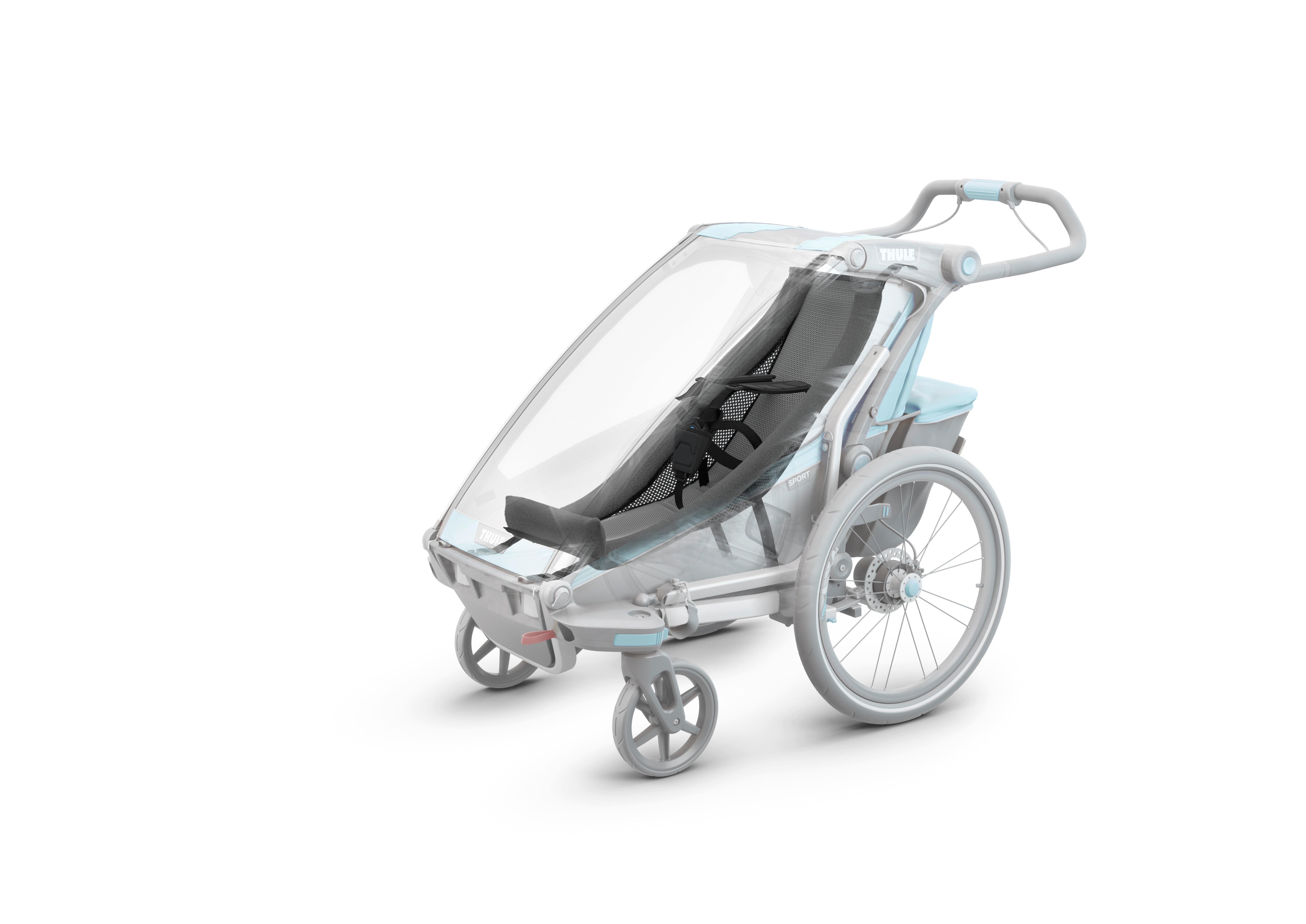 WKŁADKA DLA NIEMOWLAKA 20201504 CHARIOT - ciemnoszary, Basics, tkanina - Thule