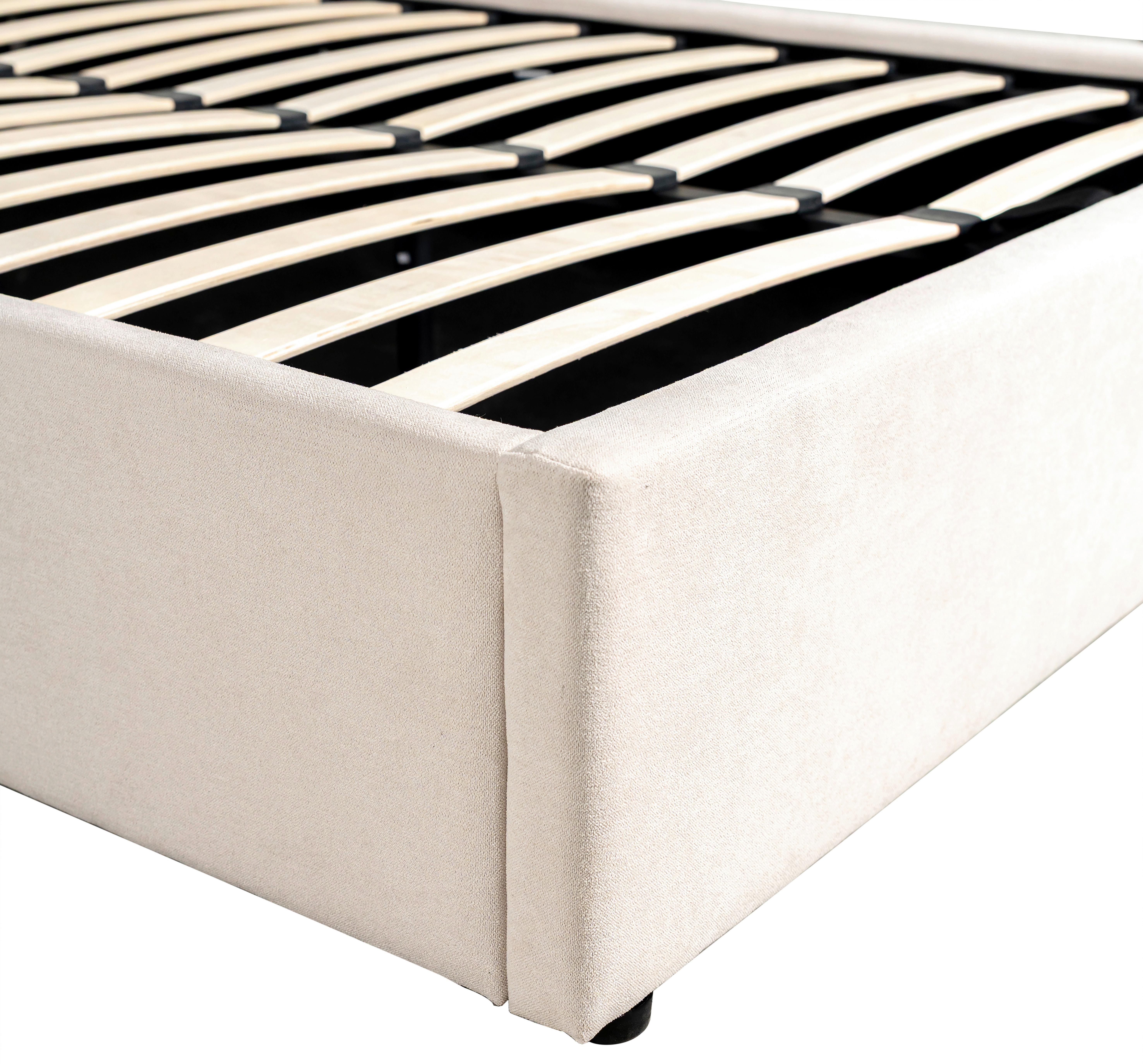 STOPPAD SÄNG SIENNA -EXKLUSIV- -BASED- - beige/svart, Lifestyle, metall/trä (140/200cm) - Based