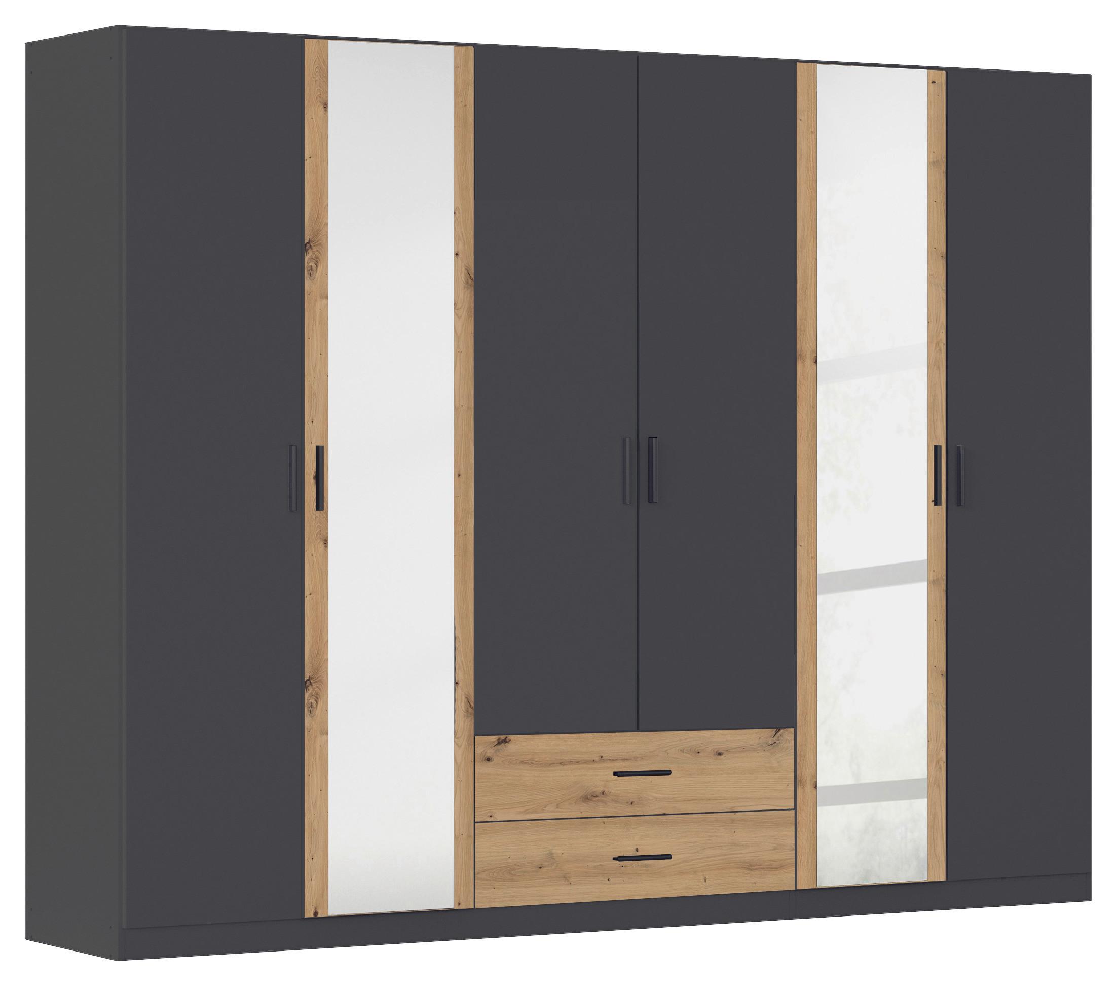 DULAP USI ROTATIVE DESPINA - stejar Artisan/gri, Konventionell, material pe bază de lemn (271/210/54cm)