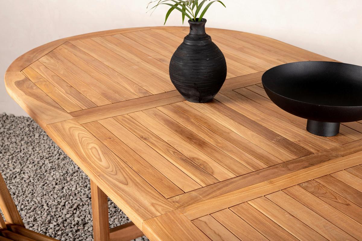 GARTENTISCH KENYA - Teakfarben, KONVENTIONELL, Holz (180/120/75cm) - Gardenson