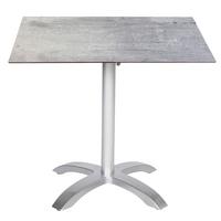 Zložljiva Vrtna Miza Acaplan, Siva - platinaste barve/siva, Basics, kovina/leseni material (80/80/72cm) - Gardenson