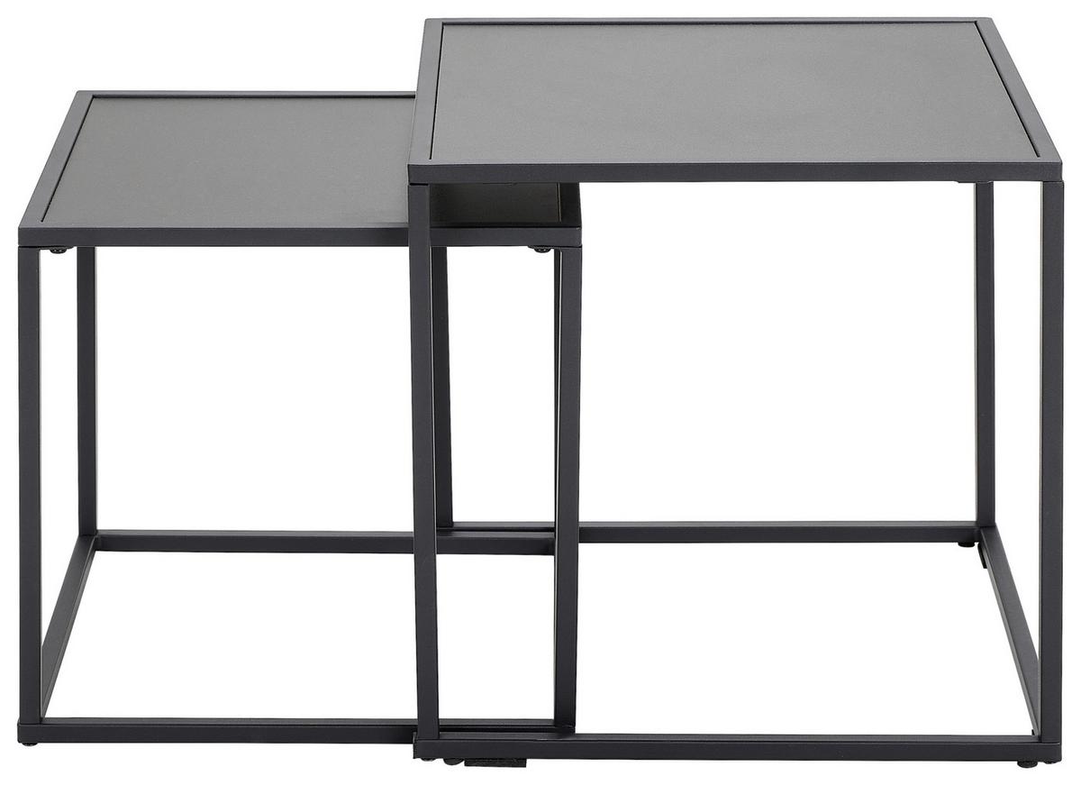 STOLIKI WSUWANE POD SIEBIE MARA - czarny, Basics, materiał drewnopochodny/metal (40/40/40cm) - Boxxx