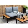 LOUNGEGRUPP JULIAN 2 - brun/grå, Modern, metall/trä (138,2/73/76,6cm) - Mömax