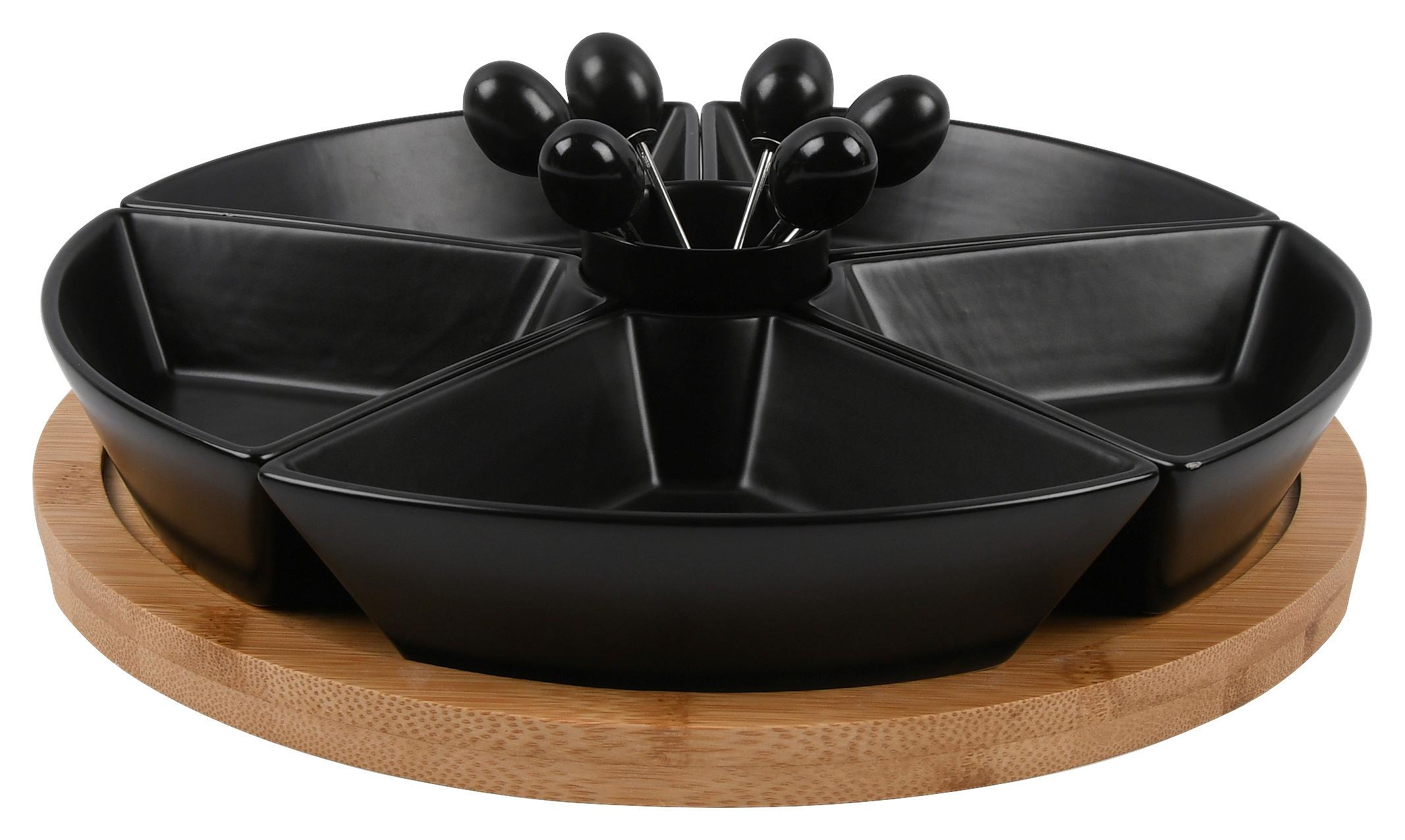 Set Skodelic Za Prigrizke Tapas Olives - črna, Moderno, les/keramika (28/28/6cm) - Mömax