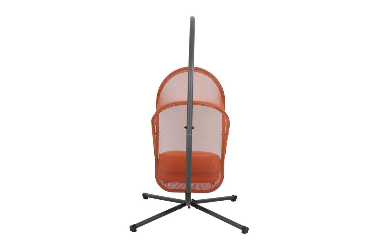 HÄNGESESSEL M90914 - Anthrazit/Rot, KONVENTIONELL, Kunststoff/Textil (123/195/106cm) - Siena Garden