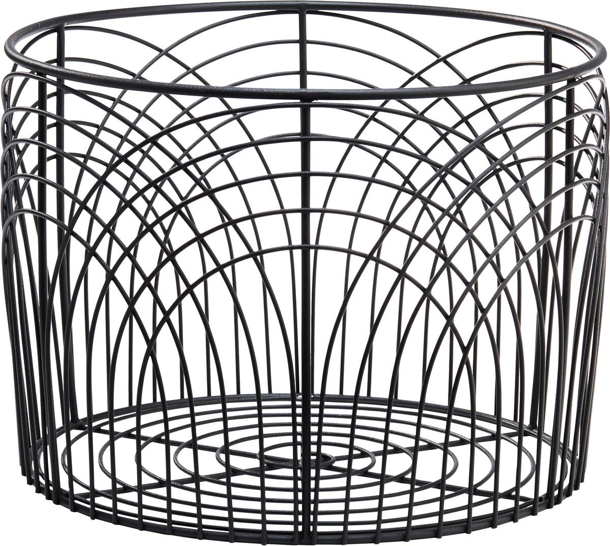 Kosár Mira - fekete, Modern, fém (33/24cm) - Premium Living