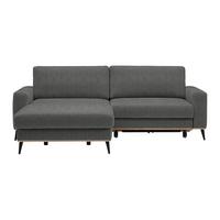 Wohnlandschaft Romeo Graphitfarben - Graphitfarben/Schwarz, KONVENTIONELL, Textil/Metall (167/87/234cm) - Zandiara