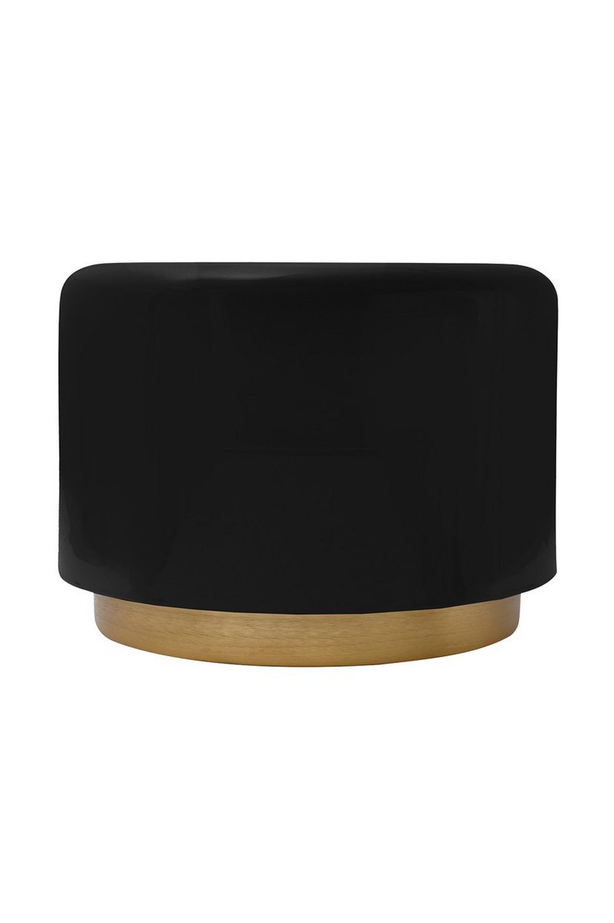 Beistelltisch Art Deco 250 Schwarz - Goldfarben/Schwarz, Design, Metall (51,5/43/51,5cm) - Kayoom