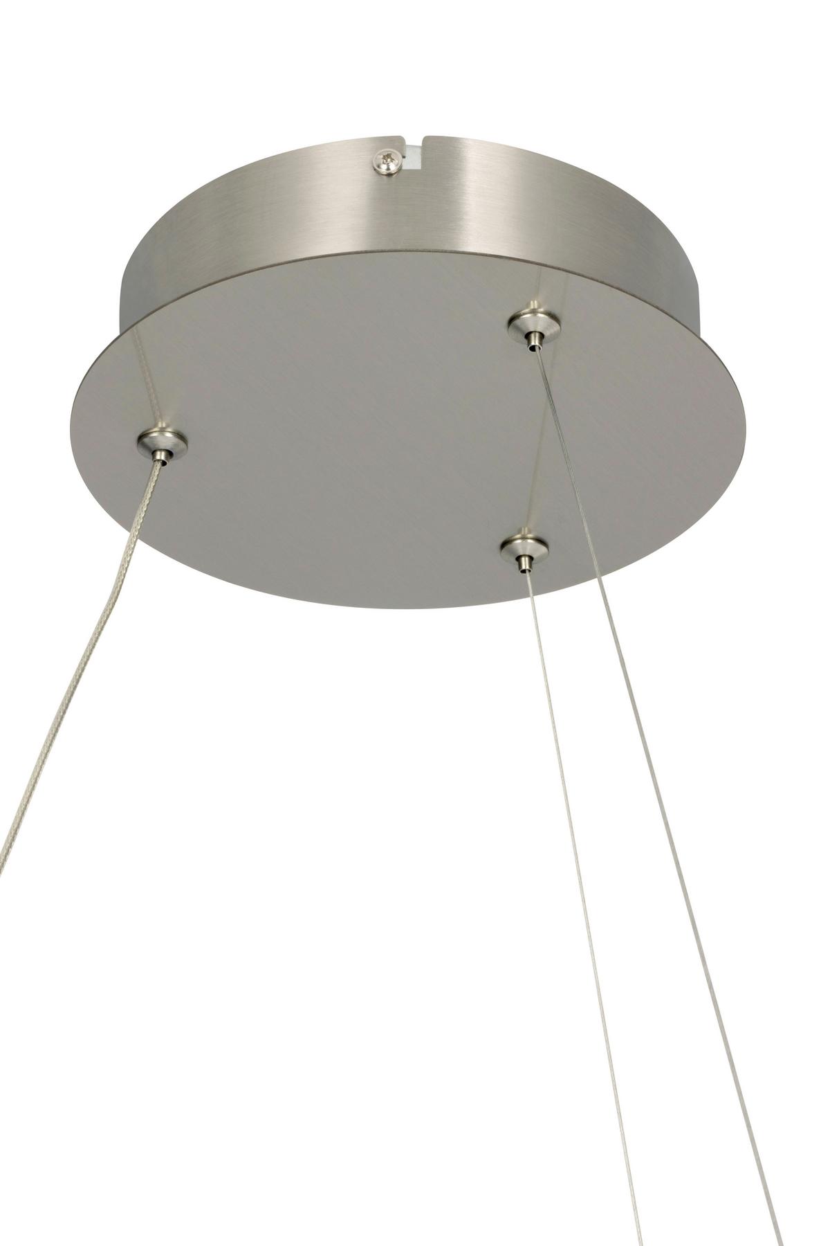 LAMPA WISZĄCA LED BIRMINGHAM *SBN* - kolor niklowy, Lifestyle, tworzywo sztuczne/metal (67/150cm) - Novel