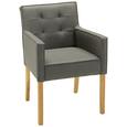 Stuhl in Grau - Grau, MODERN, Holz (58/88/53cm) - ZANDIARA