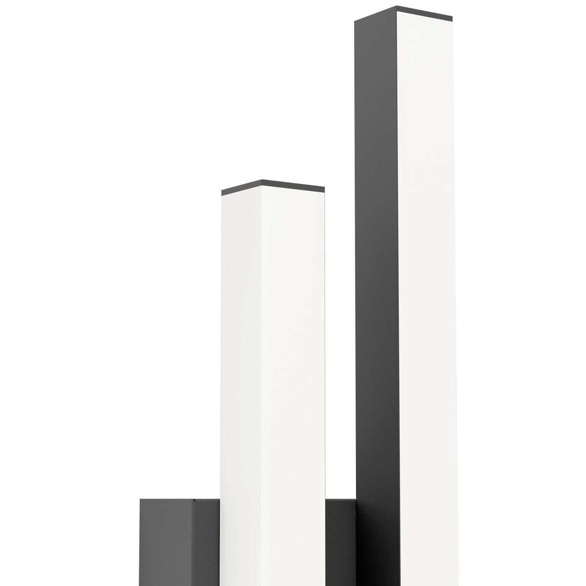 Außenwandleuchte Serricella Schwarz/Weiß max. 4,5 Watt - Schwarz/Weiß, Design, Kunststoff/Metall (12/7,5/52,5cm) - Eglo