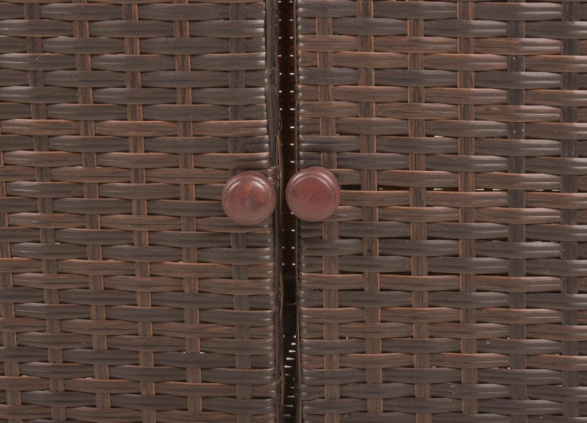 Gartenkommode Padua ca. 50x84x90 cm Braun - Schwarz/Braun, Basics, Kunststoff/Metall (50/84/90cm) - Gardenson