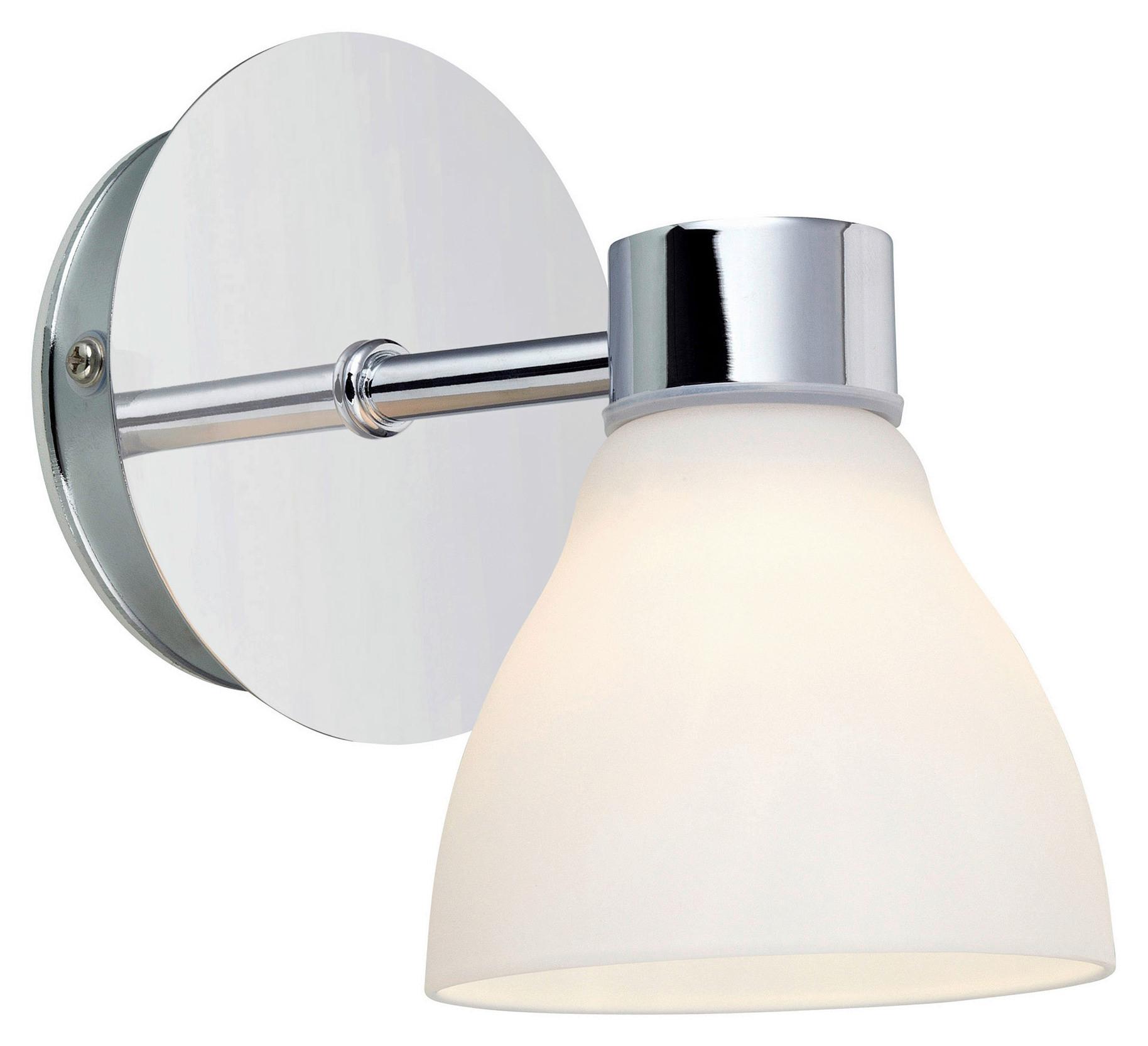 Wandleuchte Cassis max. 18 Watt - Chromfarben/Opal, Basics (14/10/13,5cm) - Markslöjd