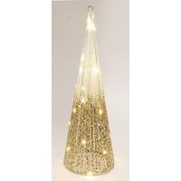 PIRAMIDA BOŻONARODZENIOWA DRAHT-LED-PYRAMIDE / PALAZZO - kolor złoty, Basics, metal (40cm) - X-Mas