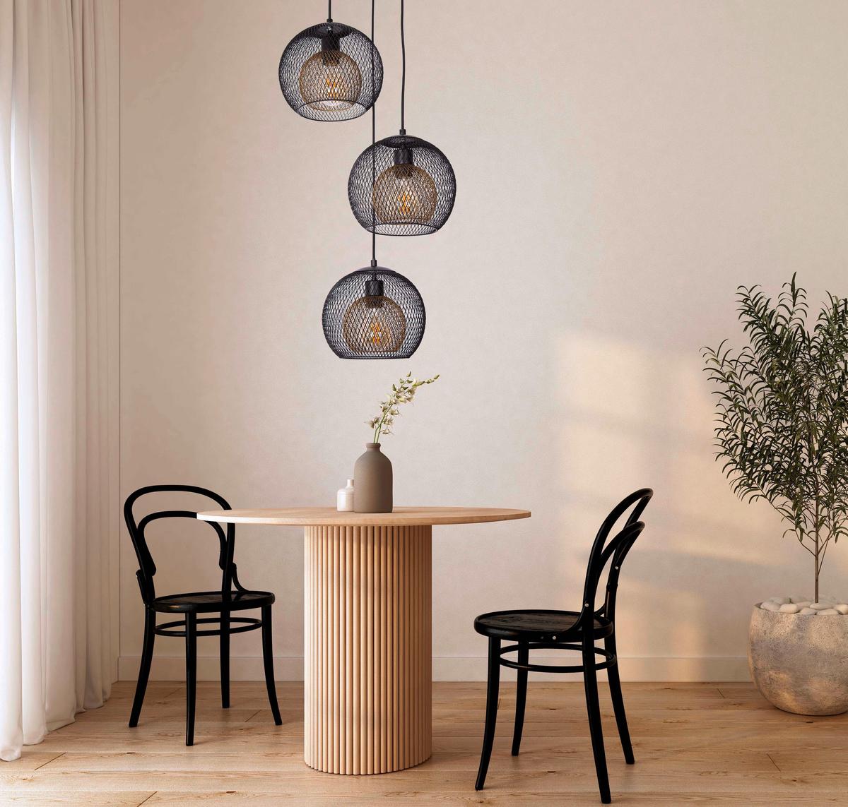 Viseća Svjetiljka Selina - crna, Design, metal (44/150cm) - Globo