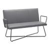 Sitzbank Bosco Grau Lederlook Gepolstert - Schwarz/Grau, MODERN, Holz/Textil (140/90/62cm) - Bessagi Home